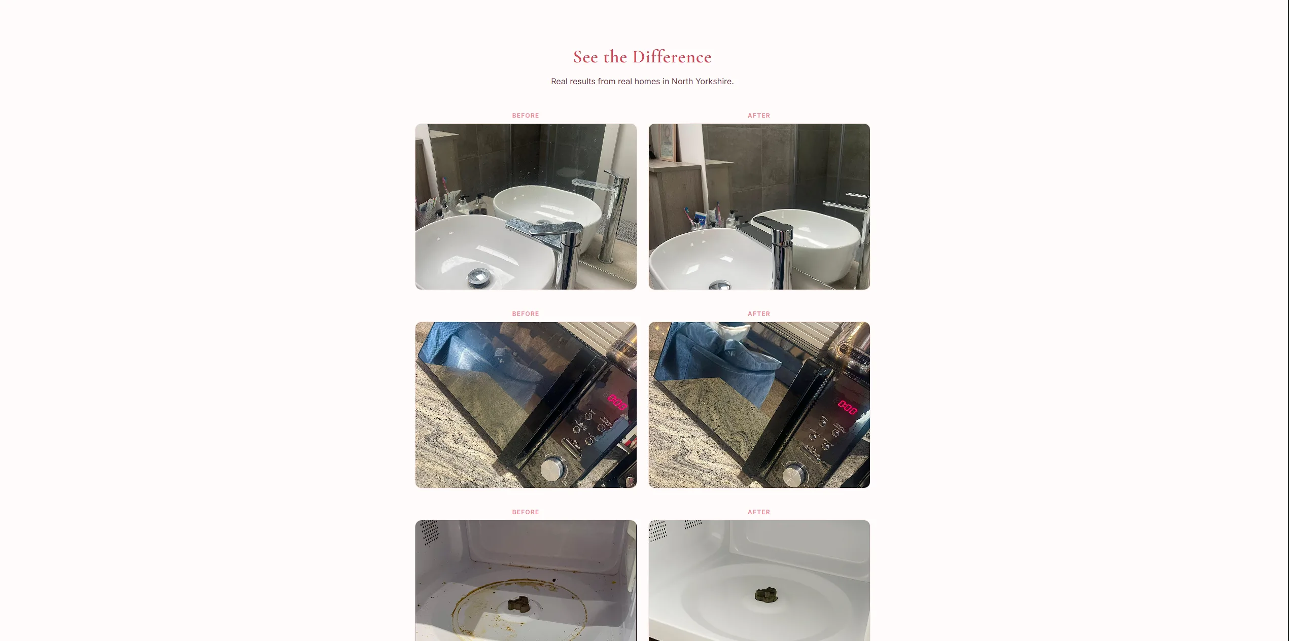 CG Elite Cleaning before and after photographs of real cleaned rooms in North Yorkshire homes