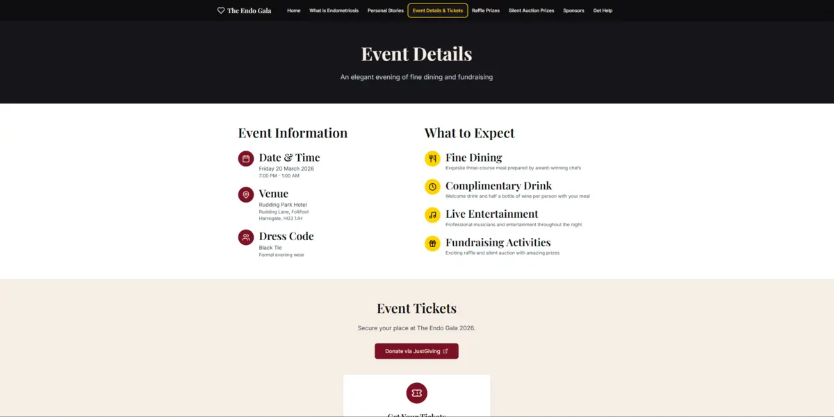 Endo Gala Website - About